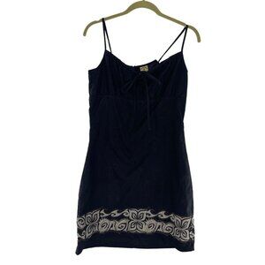 Coconut Pier Dress M Sleeveless Mini Babydoll Y2K Floral Vacation Sweetheart